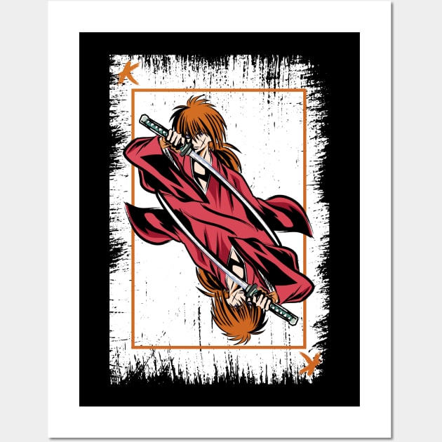 RUROUNI KENSHIN (SAMURAI X): KENSHIN CARD Wall Art by FunGangStore